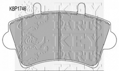 KEY PARTS kbp1746 -  Комплект тормозных колодок, дисковый тормоз